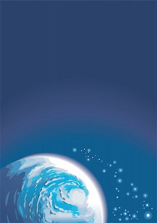 simsearch:400-04349997,k - Background with planet and shining stars, copy-space, vector illustration Foto de stock - Royalty-Free Super Valor e Assinatura, Número: 400-04768949