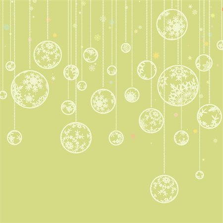 simsearch:400-05920158,k - Retro christmas template with ball and snowflakes for vintage card design. EPS 8 vector file included Stock Photo - Budget Royalty-Free & Subscription, Code: 400-04769032