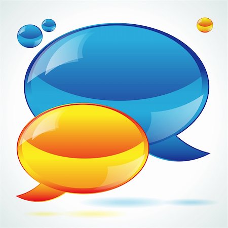 simsearch:400-04857416,k - Speech bubbles vector background Photographie de stock - Aubaine LD & Abonnement, Code: 400-04760015