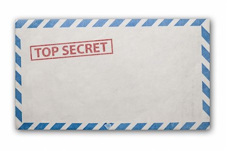 simsearch:400-05325346,k - Open  envelope with top secret stamp, clipping path excludes the shadow. Photographie de stock - Aubaine LD & Abonnement, Code: 400-04760378