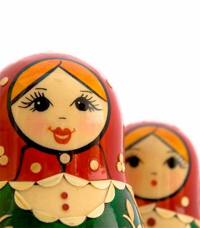 russian dolls - Two Russian Nesting Dolls on a white background Stock Photo - Budget Royalty-Free & Subscription, Code: 400-04760410