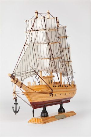 simsearch:400-04177336,k - miniature old vessel isolated on white background Stock Photo - Budget Royalty-Free & Subscription, Code: 400-04760618