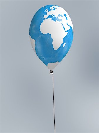 Africa global map balloon on blur background Stock Photo - Budget Royalty-Free & Subscription, Code: 400-04760945
