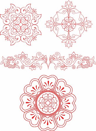 filigree tattoo pictures - floral pattern design Stock Photo - Budget Royalty-Free & Subscription, Code: 400-04761572