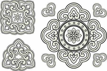 decorative ornate vector corners - swirl pattern design Stock Photo - Budget Royalty-Free & Subscription, Code: 400-04761591