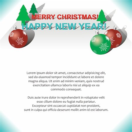 simsearch:400-04762396,k - christmas new year card vector illustration Stock Photo - Budget Royalty-Free & Subscription, Code: 400-04761620