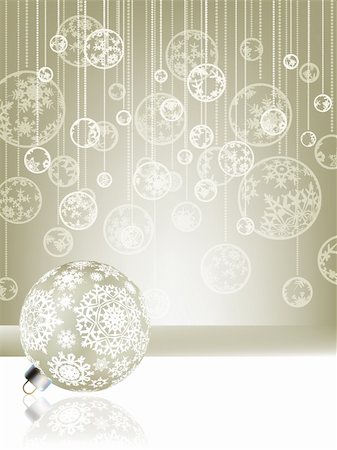simsearch:400-04762396,k - Elegant christmas background with baubles. EPS 8 vector file included Stock Photo - Budget Royalty-Free & Subscription, Code: 400-04761790
