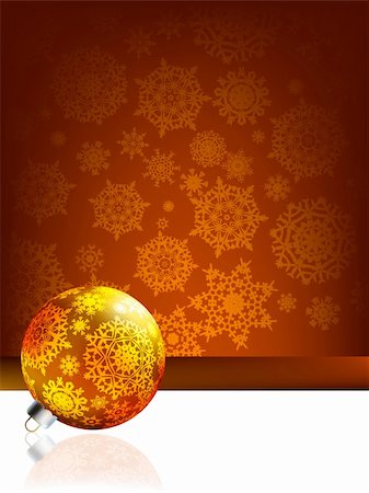 simsearch:400-04267314,k - Elegant christmas background with baubles. EPS 8 vector file included Foto de stock - Royalty-Free Super Valor e Assinatura, Número: 400-04761962