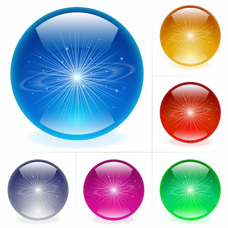 symbols modern art - Collection of colorful glossy spheres isolated on white. Solar system. Stock Photo - Budget Royalty-Free & Subscription, Code: 400-04762124