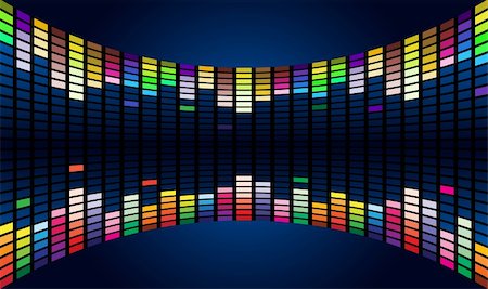 simsearch:400-05106212,k - Colorful Graphic Equalizer Display (editable vector) #3 Stock Photo - Budget Royalty-Free & Subscription, Code: 400-04762125