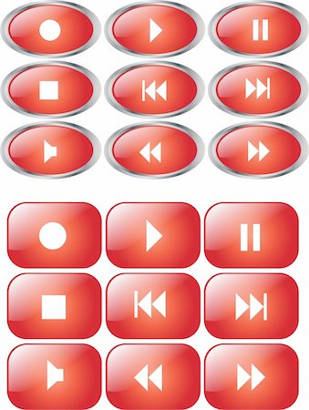 pause button - multimedia button - vector Stock Photo - Budget Royalty-Free & Subscription, Code: 400-04762463