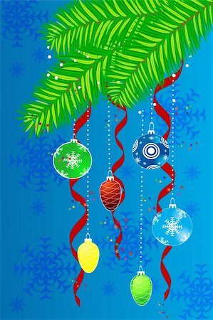 Abstract  background with christmas decoration, vector illustration Photographie de stock - Aubaine LD & Abonnement, Code: 400-04762600