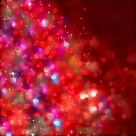 Red blurry christmas lights. (Without a transparency) EPS 8 vector file included Stock Photo - Budget Royalty-Free & Subscription, Code: 400-04762767