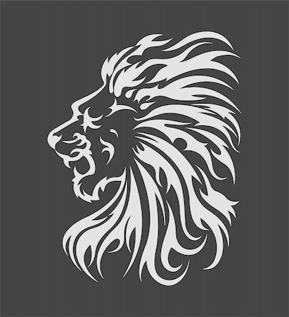 silhouette lion - Abstract Lion In The Form Of A Tattoo Stock Photo - Budget Royalty-Free & Subscription, Code: 400-04762819