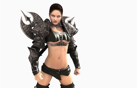 simsearch:400-04296682,k - 3d illustration of a barbarian woman Foto de stock - Royalty-Free Super Valor e Assinatura, Número: 400-04763629