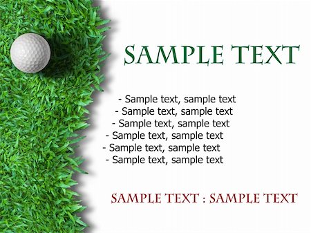 simple grass pattern - White golf ball on green grass isolated on white background Stock Photo - Budget Royalty-Free & Subscription, Code: 400-04763699
