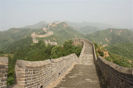 A section of The Great Wall of China, in Jinshanling Fotografie stock - Microstock e Abbonamento, Codice: 400-04763711