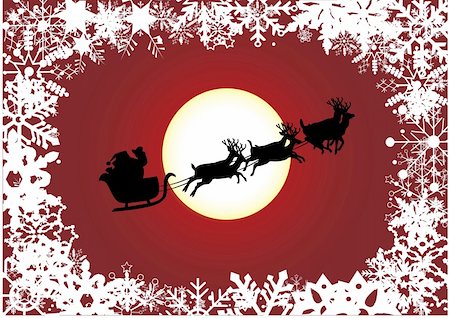 simsearch:400-05081908,k - vector illustration of  holiday background with santa claus in snowflake frame Photographie de stock - Aubaine LD & Abonnement, Code: 400-04763732