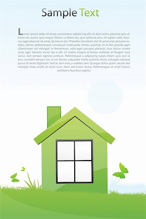 simsearch:400-06481952,k - illustration of green house with light background Stock Photo - Budget Royalty-Free & Subscription, Code: 400-04763783