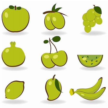simsearch:400-04153397,k - illustration of different fruit icon set Stockbilder - Microstock & Abonnement, Bildnummer: 400-04763797