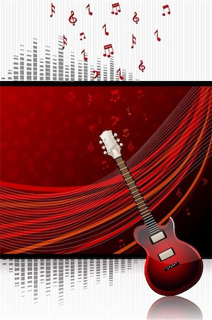 simsearch:400-08712484,k - illustration of music,gitter Fotografie stock - Microstock e Abbonamento, Codice: 400-04763826