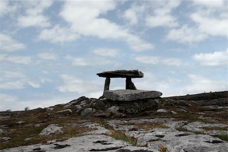 poulnabrone dolmen historic portal tomb in the burren in county clare Stock Photo - Budget Royalty-Free & Subscription, Code: 400-04774206