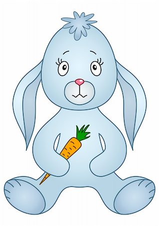 simsearch:400-04087247,k - Rabbit siting and holding carrot in paws: wishes to have dinner Stockbilder - Microstock & Abonnement, Bildnummer: 400-04774283