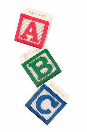 simsearch:400-06527572,k - Alphabet Blocks on White Background Foto de stock - Super Valor sin royalties y Suscripción, Código: 400-04774753