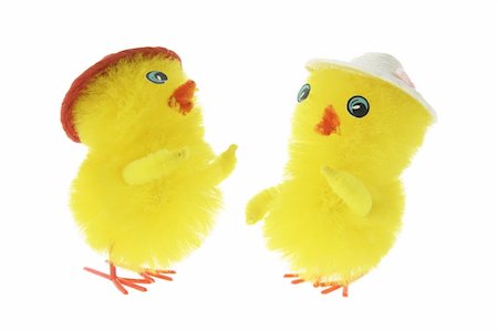 simsearch:400-04775746,k - Toy Easter Chicks on White Background Stock Photo - Budget Royalty-Free & Subscription, Code: 400-04774808