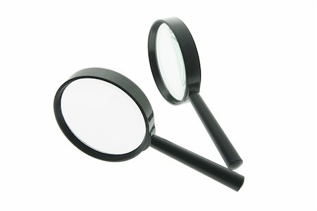 simsearch:400-04996978,k - Magnifying Glasses on white Background Photographie de stock - Aubaine LD & Abonnement, Code: 400-04774877