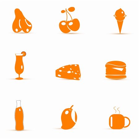 simsearch:400-04337832,k - illustration of junk food icons  on white background Photographie de stock - Aubaine LD & Abonnement, Code: 400-04775020