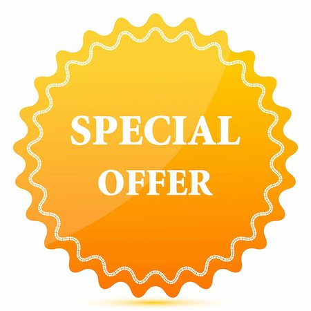 simsearch:400-05919545,k - illustration of special offer tag on white background Stock Photo - Budget Royalty-Free & Subscription, Code: 400-04775023