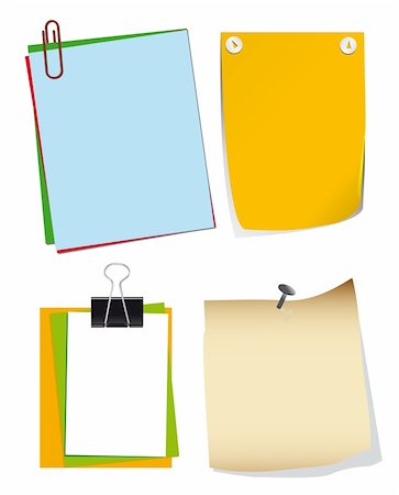 simsearch:400-04783872,k - A set of paper for notes. Vector illustration. Vector art in Adobe illustrator EPS format, compressed in a zip file. The different graphics are all on separate layers so they can easily be moved or edited individually. The document can be scaled to any size without loss of quality. Photographie de stock - Aubaine LD & Abonnement, Code: 400-04775054