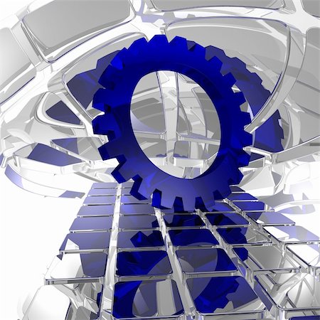 simsearch:400-05257542,k - gear wheel in abstract space - 3d illustration Foto de stock - Super Valor sin royalties y Suscripción, Código: 400-04775110