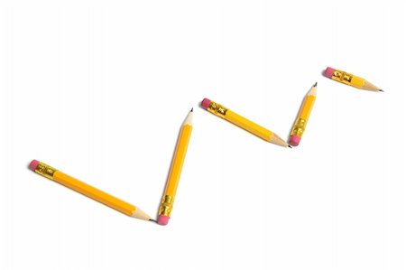 simsearch:400-04777213,k - Arrangement of Short Pencils on White Background Stock Photo - Budget Royalty-Free & Subscription, Code: 400-04775203