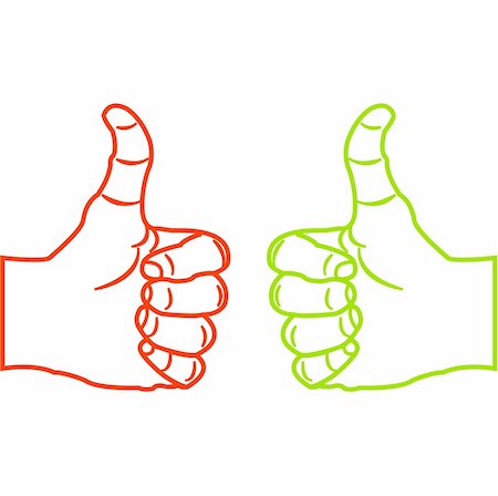 simsearch:400-05876443,k - illustration of thumbs up sketch on white background Stock Photo - Budget Royalty-Free & Subscription, Code: 400-04775272