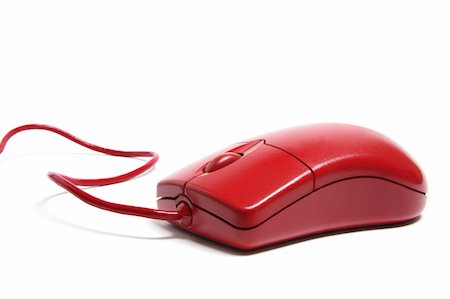 simsearch:640-02776186,k - Red Computer Mouse on White Background Fotografie stock - Microstock e Abbonamento, Codice: 400-04775687