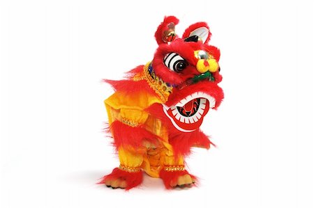 simsearch:400-04775746,k - Lion Dancing on Isolated White Background Stock Photo - Budget Royalty-Free & Subscription, Code: 400-04775746