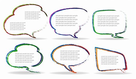 simsearch:400-04791118,k - Speech bubbles orange and green for debate Stock Photo - Budget Royalty-Free & Subscription, Code: 400-04775901