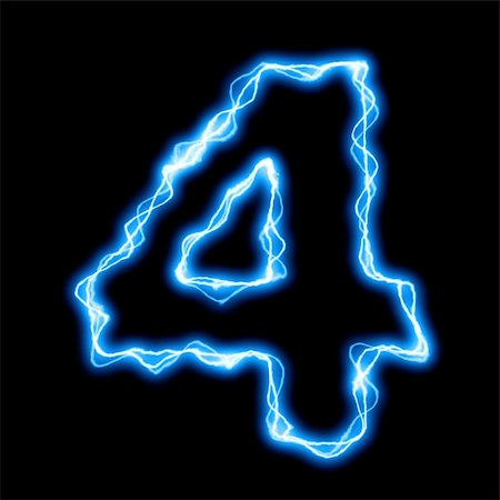 electric lightning or flash font with blue letters on black Photographie de stock - Aubaine LD & Abonnement, Code: 400-04775933