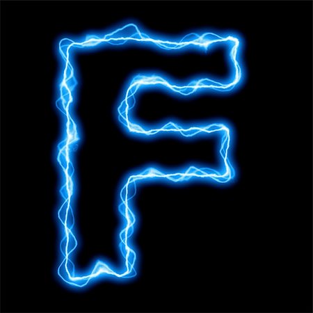 electric lightning or flash font with blue letters on black Photographie de stock - Aubaine LD & Abonnement, Code: 400-04775944