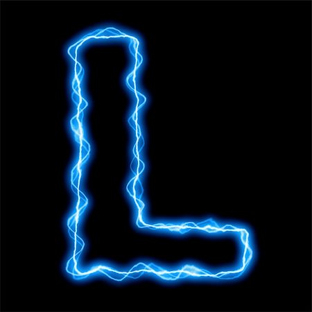 electricity font - electric lightning or flash font with blue letters on black Stock Photo - Budget Royalty-Free & Subscription, Code: 400-04775950