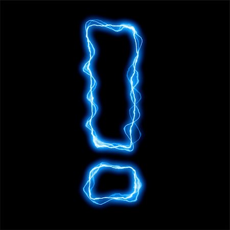 electric lightning or flash font with blue letters on black Photographie de stock - Aubaine LD & Abonnement, Code: 400-04775965