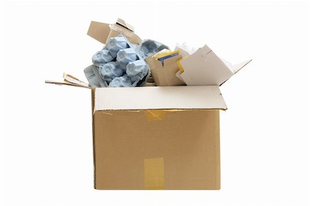 simsearch:400-04775658,k - Box of Paper Rubbish for Recycle on White Background Photographie de stock - Aubaine LD & Abonnement, Code: 400-04776136
