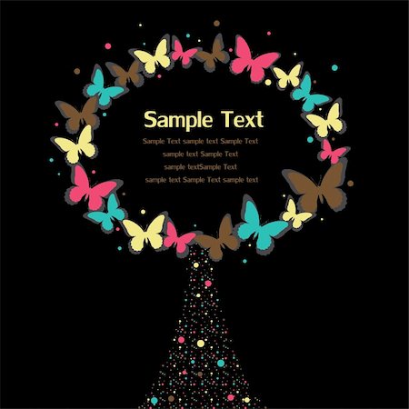 simsearch:400-08096452,k - card design with stylized trees and text. vector illustration  card design with stylized trees and text. vector illustration Stock Photo - Budget Royalty-Free & Subscription, Code: 400-04776209