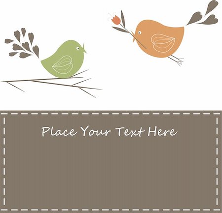 simsearch:400-07918887,k - Two birds. vector illustration Stock Photo - Budget Royalty-Free & Subscription, Code: 400-04776227