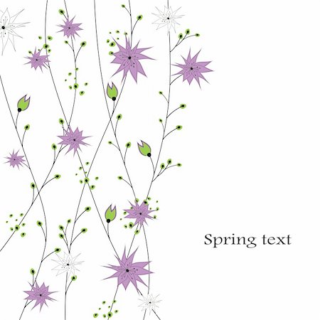 simsearch:400-07033905,k - Colourful Spring flowers background. Vector illustration Photographie de stock - Aubaine LD & Abonnement, Code: 400-04776240