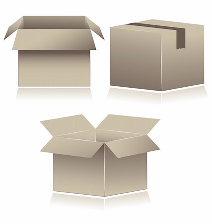 simsearch:400-04354403,k - Paper Boxes. vector illustration Photographie de stock - Aubaine LD & Abonnement, Code: 400-04776286