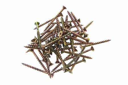 simsearch:400-04996705,k - Pile of Screws on Isolated White Background Photographie de stock - Aubaine LD & Abonnement, Code: 400-04776955