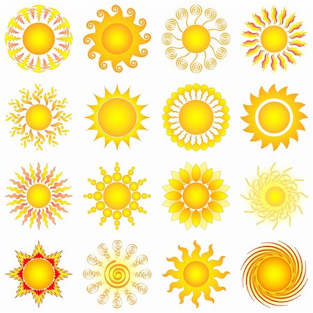 simsearch:400-04154451,k - bright symbolic vector sun collection Stock Photo - Budget Royalty-Free & Subscription, Code: 400-04777164